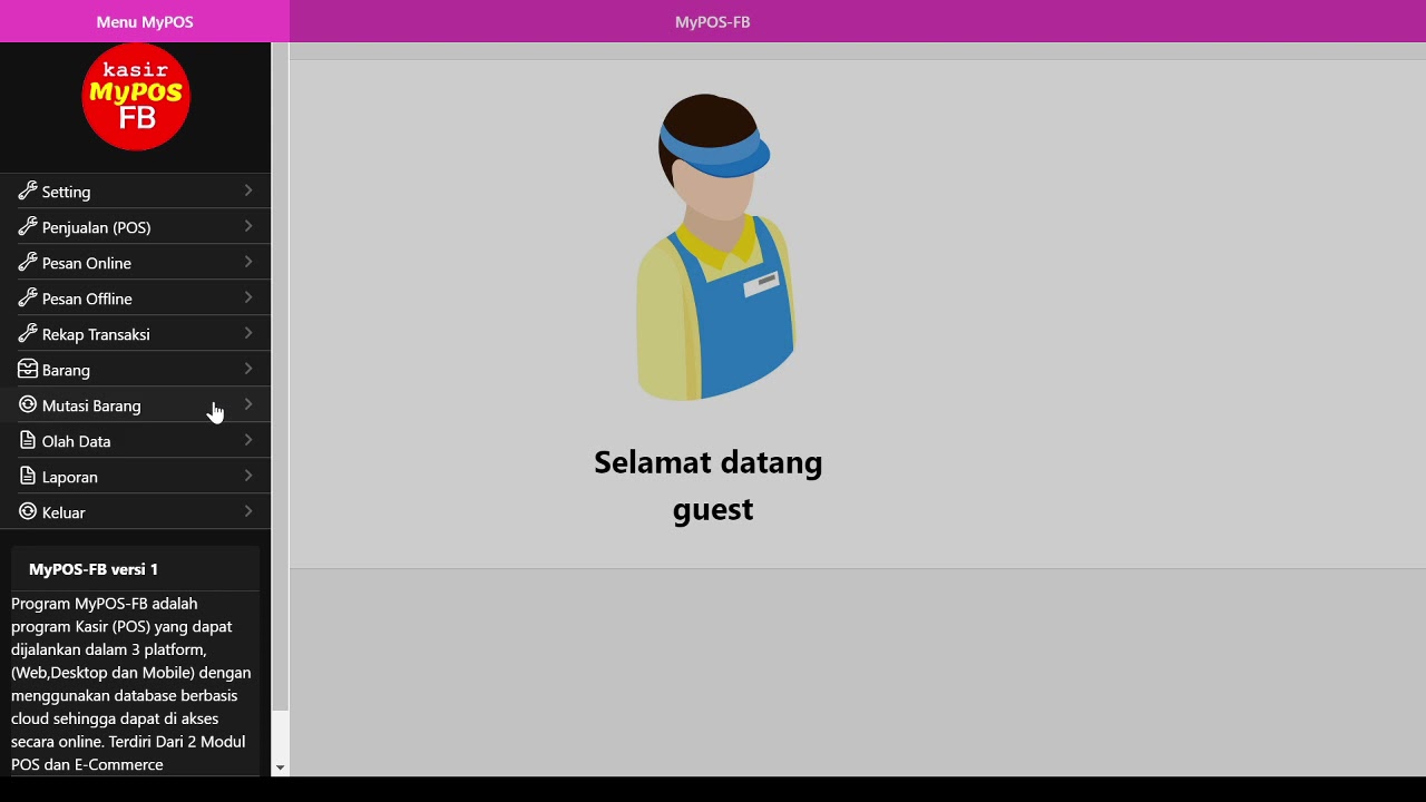 Program Kasir Toko dan Toko Online MYPOS-FB  Berbasis Cloud