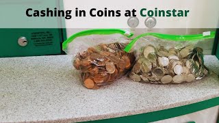 Exchanging my coins at a Coinstar Machine for cash