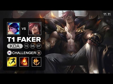 T1 Faker Sett Mid vs Nunu & Willump - KR Challenger Patch 11.11
