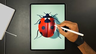 Drawing a Ladybug on the iPad Pro