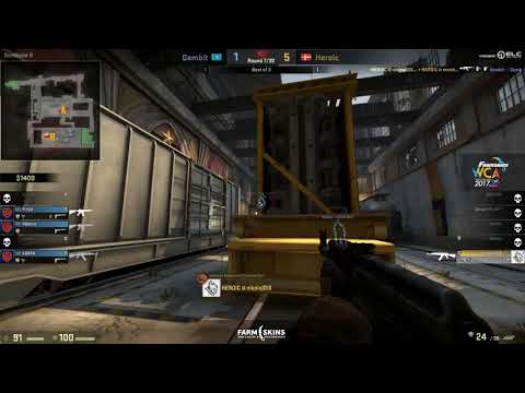 niko 1v4 clutch vs Gambit [ WCA 2017 Europe Main Qualifier ]