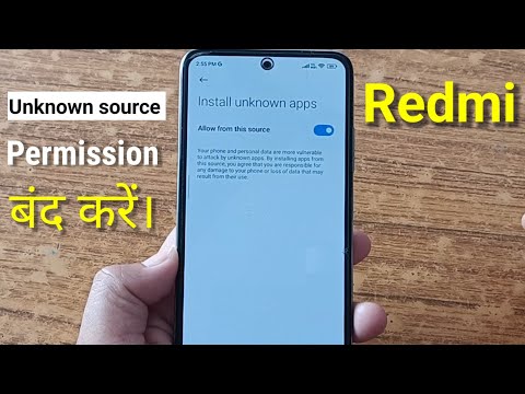 How to turn on/off Apps unknown sources in redmi/Xiaomi | third party apps install kaise band kare