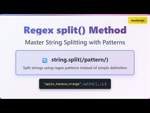 Javascript Regex Mastering Split Method With Regular Expressions