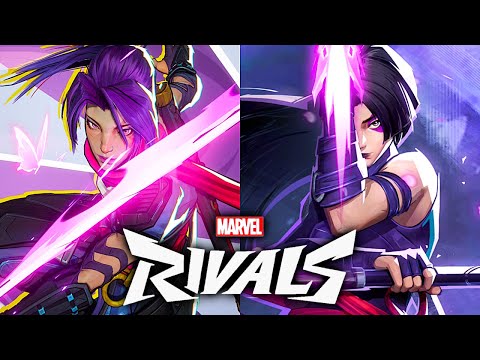Marvel Rivals - All Psylocke Abilities, Skins, Emotes, Intro & MVP Animations (4K 60FPS)