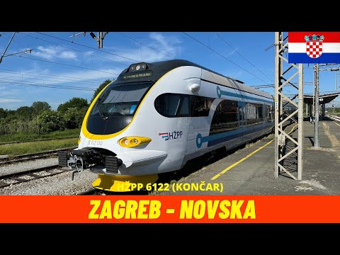 Cab Ride Zagreb - Novska (M102 and M103 Railway, Croatia) train driver's view 4K