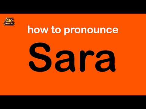 how to pronounce Sara correctly