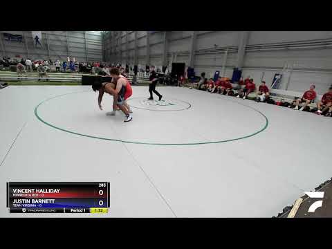 285 Lbs Round 3 (8 Team) - Vincent Halliday, Minnesota Red Vs Justin Barnett, Team Virginia E160