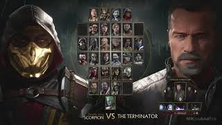 Mortal Kombat 11 Terminator T-800 Vs Scorpion Gameplay Very Hard Difficulty MK11
