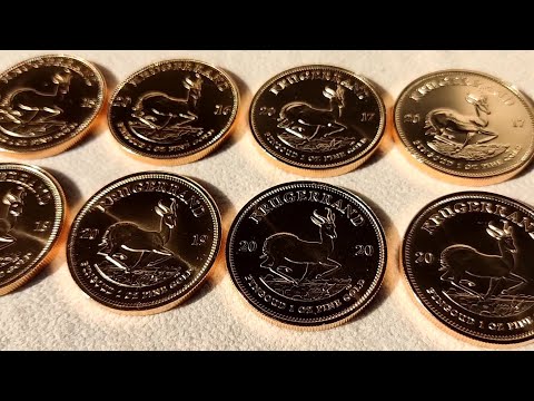 Gold Krugerrands and security features.