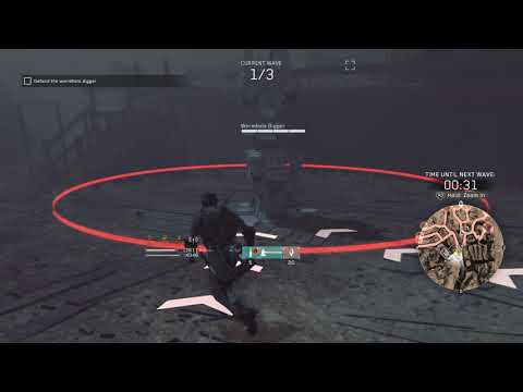 Metal Gear Survive - Chapter 22: Defend Wormhole Digger at Deserted Mine 3/3 Waves Battle (2018)