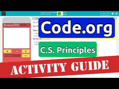 Activity Guide Lists Make