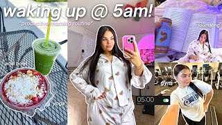 Waking Up @ 5AM for a Productive Morning Routine | Healthy Habits, Cooking & Journaling!