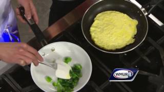 Spinach, pepper omelette