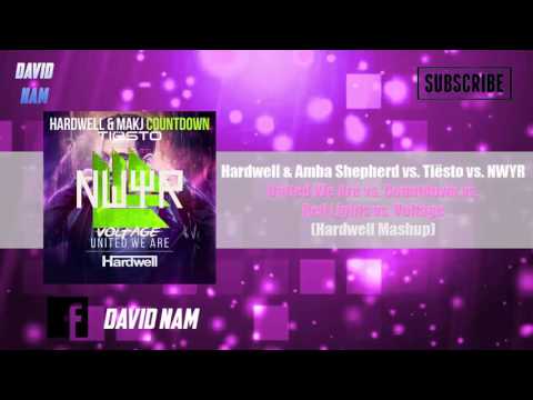 United We Are vs. Countdown vs. Red Lights vs. Voltage (Hardwell Mashup) [David Nam Remake]