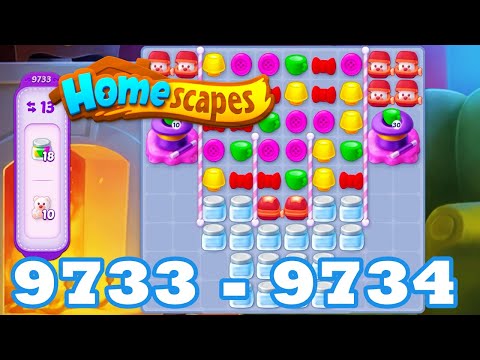 Homescapes Level 9733 - 9734 HD 3 - match puzzle game | Gameplay Walkthrough | android | IOS