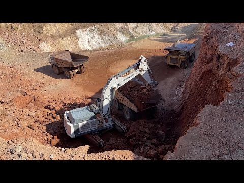 Liebherr 984 Excavator Loading Caterpillar 777 Dumpers - Sotiriadis/Labrianidis Mining Works