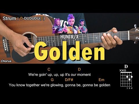 Golden - HUNTR/X (KPop Demon Hunters OST) | EASY Guitar Tutorial with Chords - Guitar Lessons