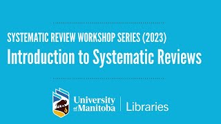Part 1: Introduction to Systematic Reviews (2023)