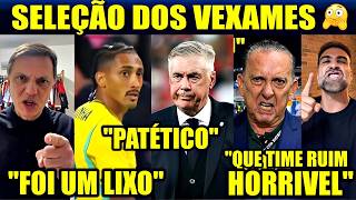 🔥"FOI PATÉTICA... RIDÍCULO.. INACREDITÁVEL! MÍDIA DETONA ANCELOTTI APÓS EMPATE VERGONHOSO DA SELEÇÃO