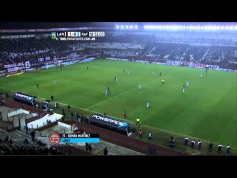 Gol de Martínez. Lanús 1 - Atl. Rafaela 0. Fecha 16. Primera División 2015. FPT.