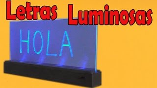 Como hacer un letrero luminoso