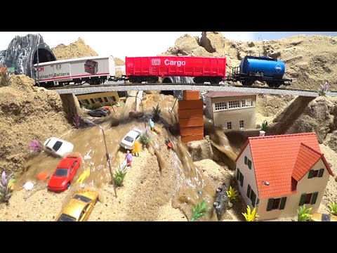 Railroad Bridge Collapse - Diorama Dam Breach