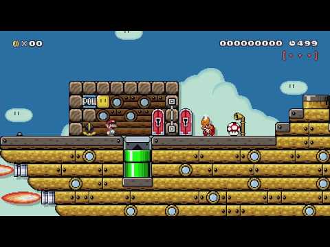 Escaping Bowser Jr's Airship! by Dynamo0602 - Super Mario Maker - No Commentary 1bl