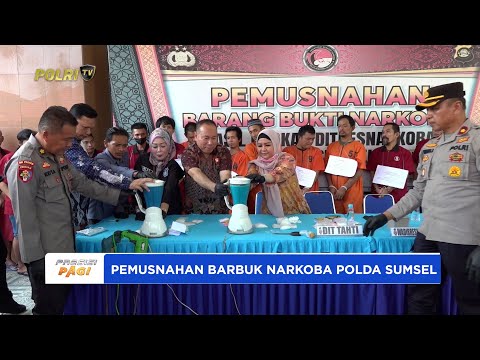 POLDA SUMSEL LAKUKAN PEMUSNAHAN BARANG BUKTI NARKOTIKA