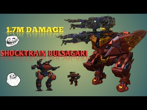 SHOCKTRAIN, BULGASARI X3 SHOCKTRAIN - WAR ROBOTS 1.8M DAMAGE ONLY WITH SHOCKTRAIN FELL GOOD