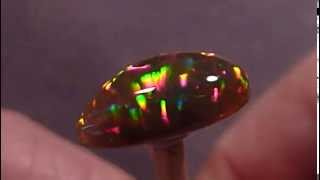 Stunning Rainbow Prism Welo Opal, 100% Natural (untreated) dark base.