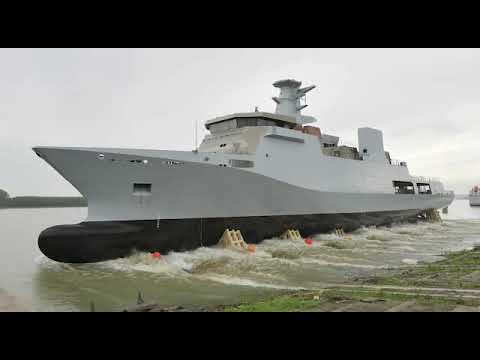 Launching ceremony of first 2300 Tons Corvette being built for Pakistan Navy