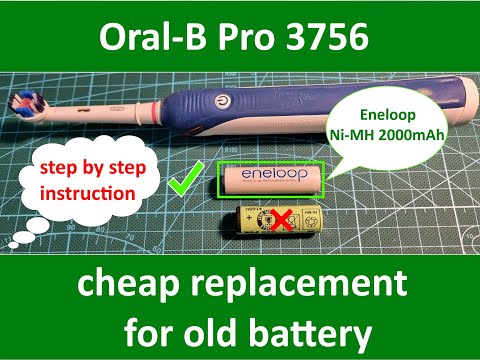 Oral-B Pro 3756 Battery Replacement - Upgrade - step by step Instruction
