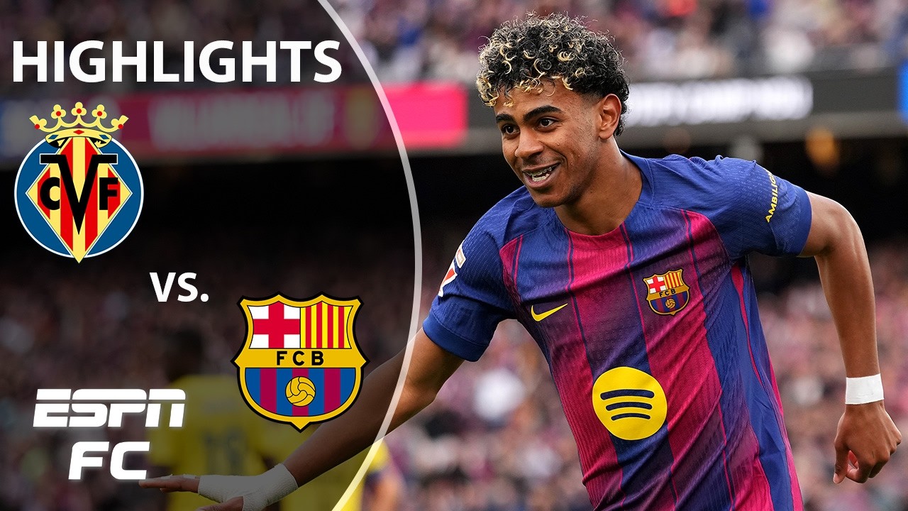 YAMAL SCORES HIS FIRST CAREER HAT TRICK! 🎩 Barcelona vs. Villarreal | LALIGA Highlights | ESPN FC