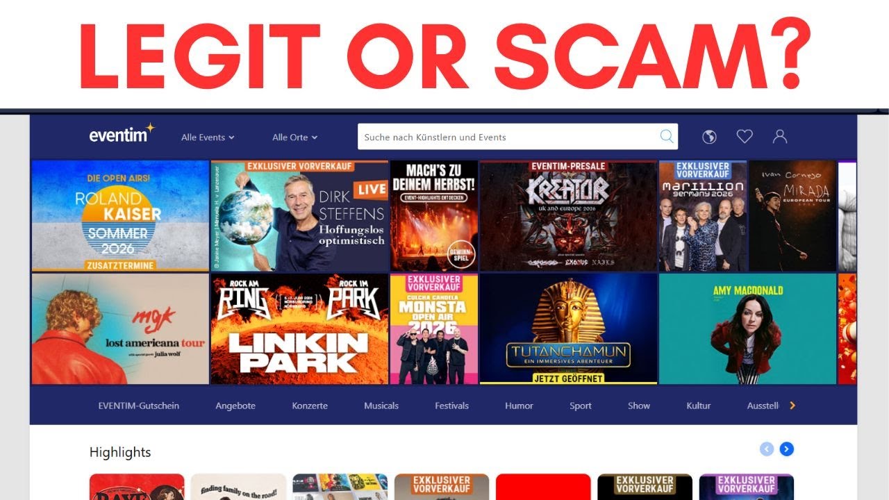 Eventim Reviews - Is Legit or a Scam?