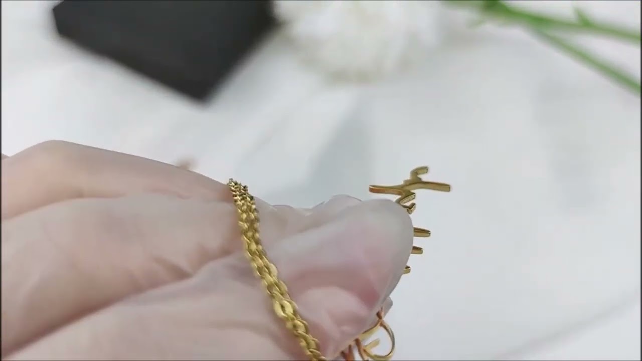 Collier Ras Du Cou Personnalisé En Acier Inoxydable Pour Femme, Avec Nom, Fleur, Cadeau De Naissance