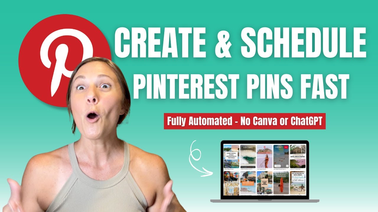 🎯How to Plan and Schedule a Month of Pinterest Pins in Minutes - Create Pinterest Pins FAST! thumbnail