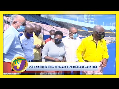 Sports Minister Satisfied with Pace of Repair work on Stadium Track January 24 2021