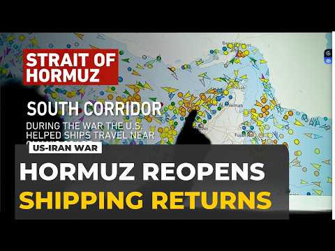 Shipping returns to strait of Hormuz after US-Iran ceasefire.
