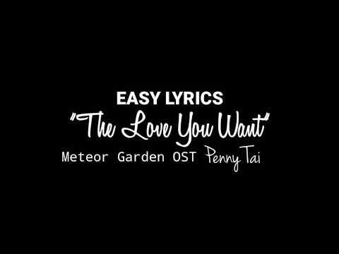 [EASY LYRICS] Penny Tai "The Love You Want" (Meteor Garden OST)
