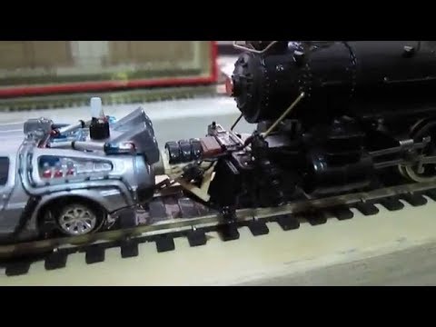 BTTF 3 HO Scale  Train TYCO 4-6-0v2 #131 & DeloreanV2 "Buffer & Sound Test"