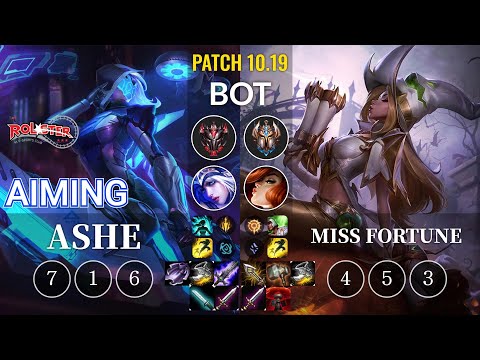 KT Aiming Ashe vs Miss Fortune Bot - KR Patch 10.19