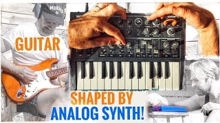 A cheap ANALOG SYNTH used as a GUITAR EFFECT with LIVE TWEAKING!