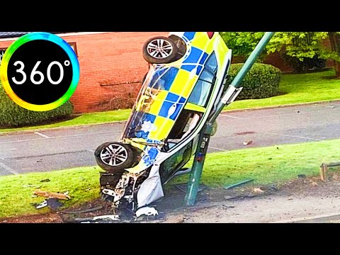 360° Video Car Crash Accident Police Visit Romania Bacau Virtual Reality Tour HD 4K Militia Holiday
