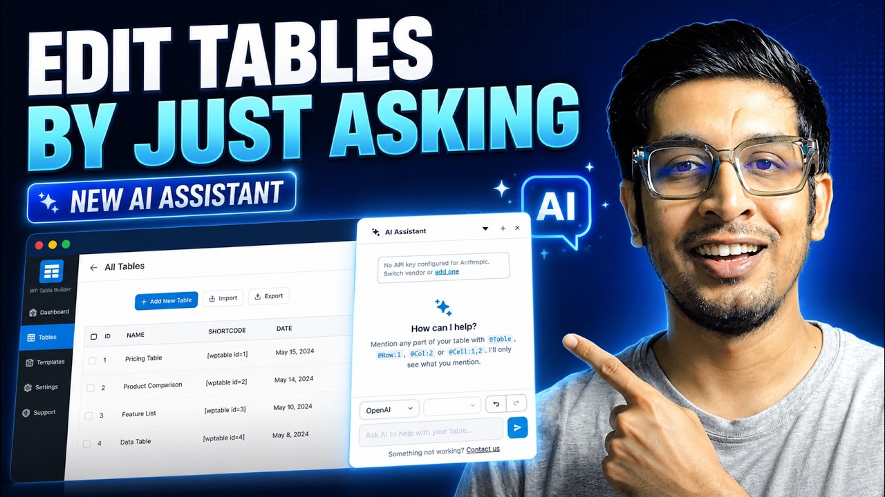 WP Table Builder AI Assistant demo