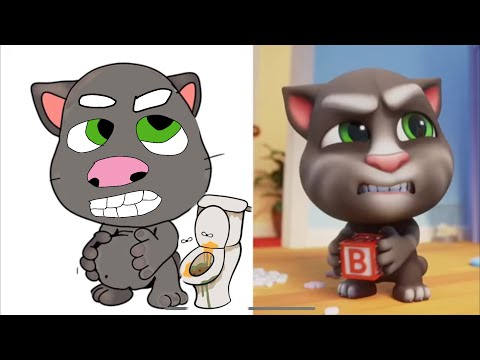 Laugh with My Talking Tom 2 Funny Drawing Meme -Try not To laugh 😂😂😂