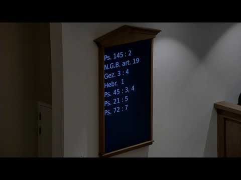 Weekdienst | Wo 30-11-2022 19:30 | Psalm 45 vers 6 t/m 8a | Ds. L.W.Ch. Ruijgrok