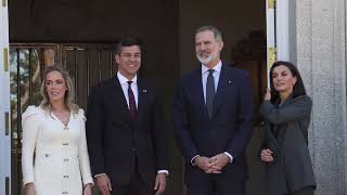 SS.MM. los Reyes ofrecen un almuerzo en honor de Sus Excelencias el Presidente de la República de Paraguay, Sr. Santiago Peña Palacios, y la Primera D