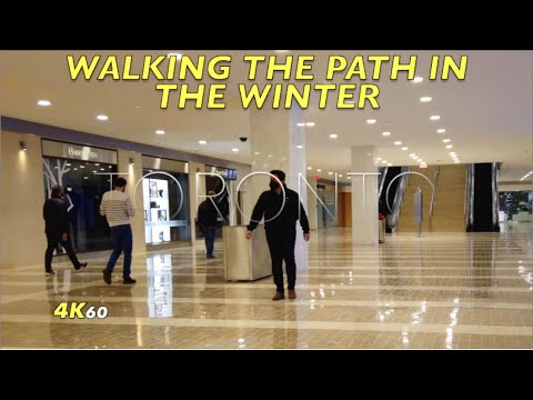 Toronto Avoiding The Cold Walk -Taking The PATH & SkyWalk From The CN Tower To Yonge-Dundas Square