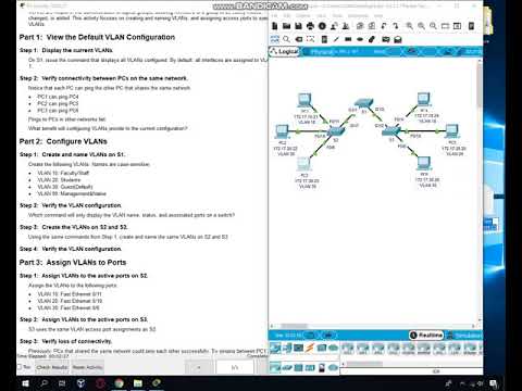 3.2.1.7 Packet Tracer - Configuring VLANs