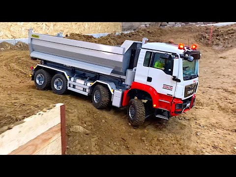 AMAZING RC TRUCK ACTION I KOMATSU RC EXCAVATOR I MAN RC TRUCK